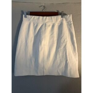 Lacoste Skirt Womens 40 White Stretch Knit Mini Pull On Casual Chic Summer